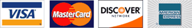 four different credit card brand logos